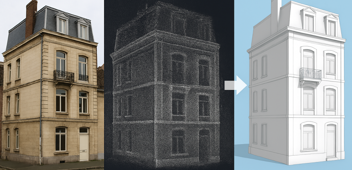 Scan-to-BIM à Tourcoing : relevé laser 3D et maquette numérique pour la rénovation des bâtiments