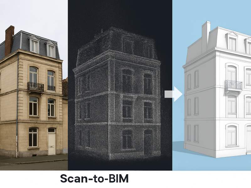 Scan-to-BIM à Tourcoing : relevé laser 3D et maquette numérique pour la rénovation des bâtiments