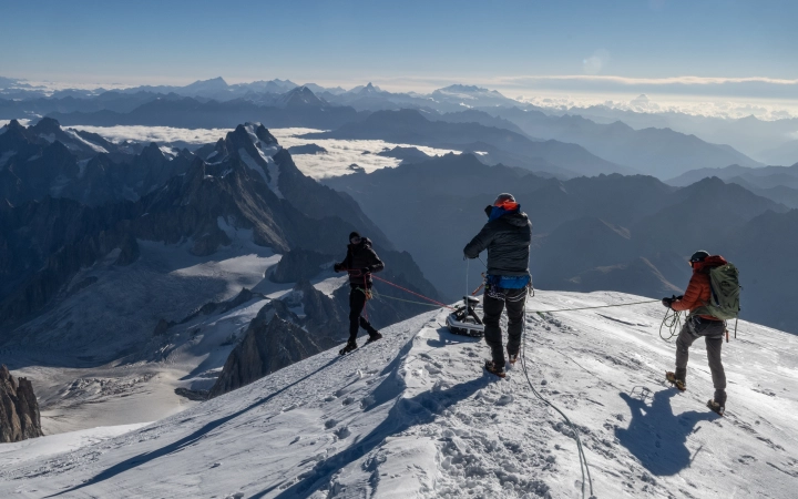 Mont Blanc 2026 : les géomètres-experts mesurent le sommet à 4 807,47 mètres